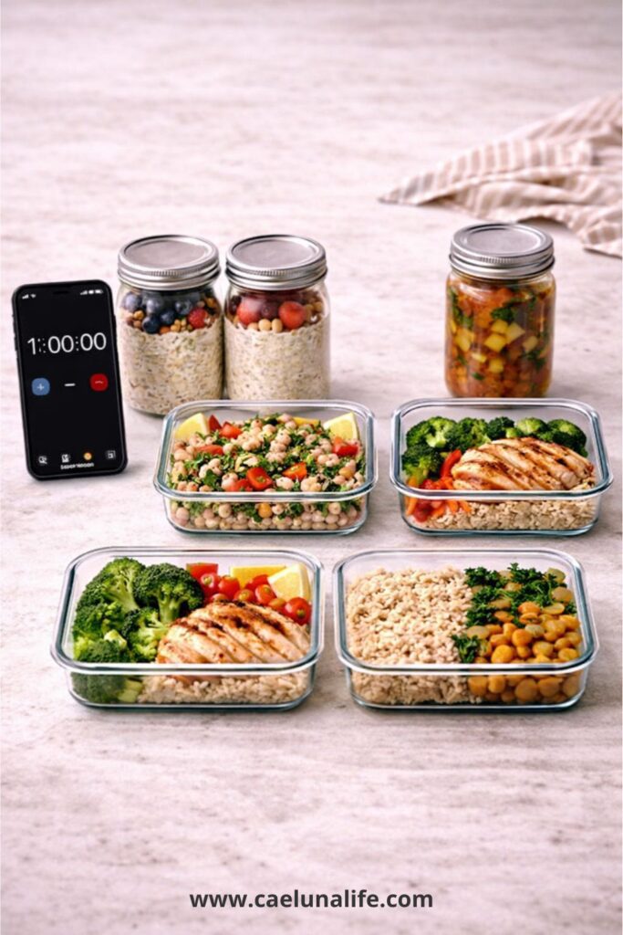 easy meal prep ideas 1 hour complete Sunday session