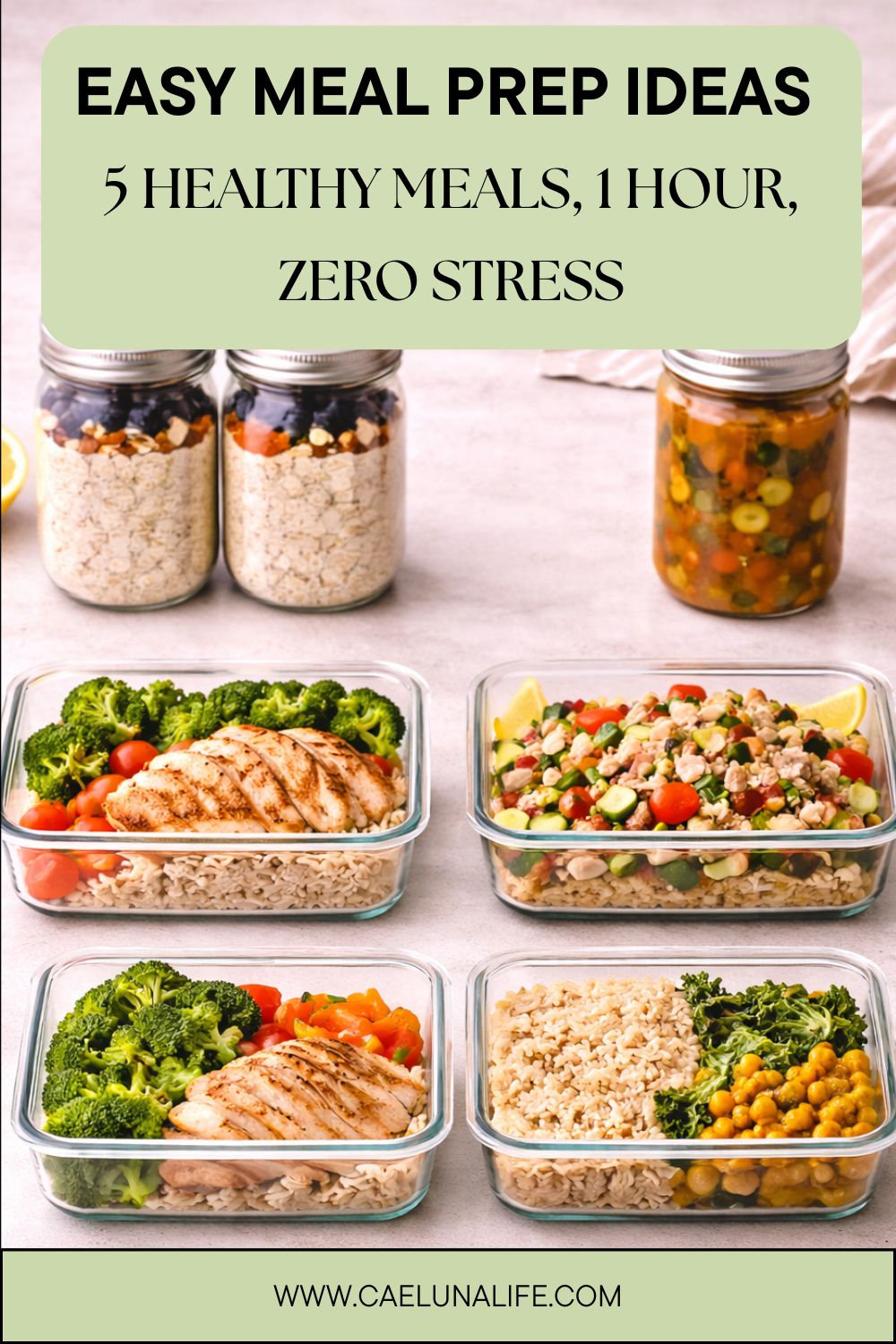easy meal prep ideas 5 meals 1 hour zero stress