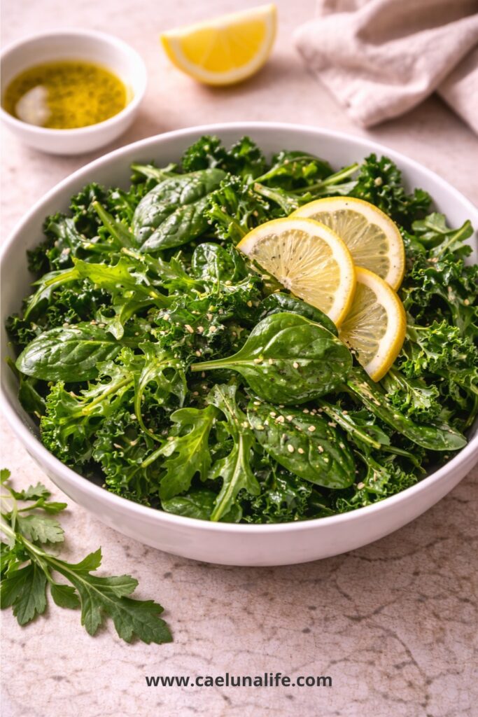 leafy greens anti-inflammatory foods bowl olive oil