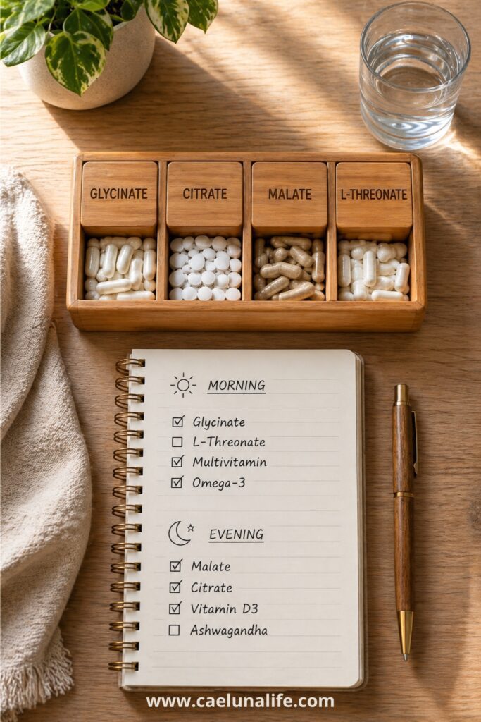 magnesium for women over 40 different types organised weekly pill box